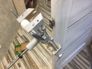 Jig for inserting door locks and hinges 